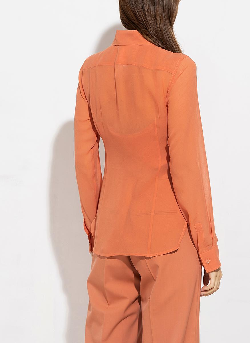 Риза от копринен жоржет Max Mara Manche