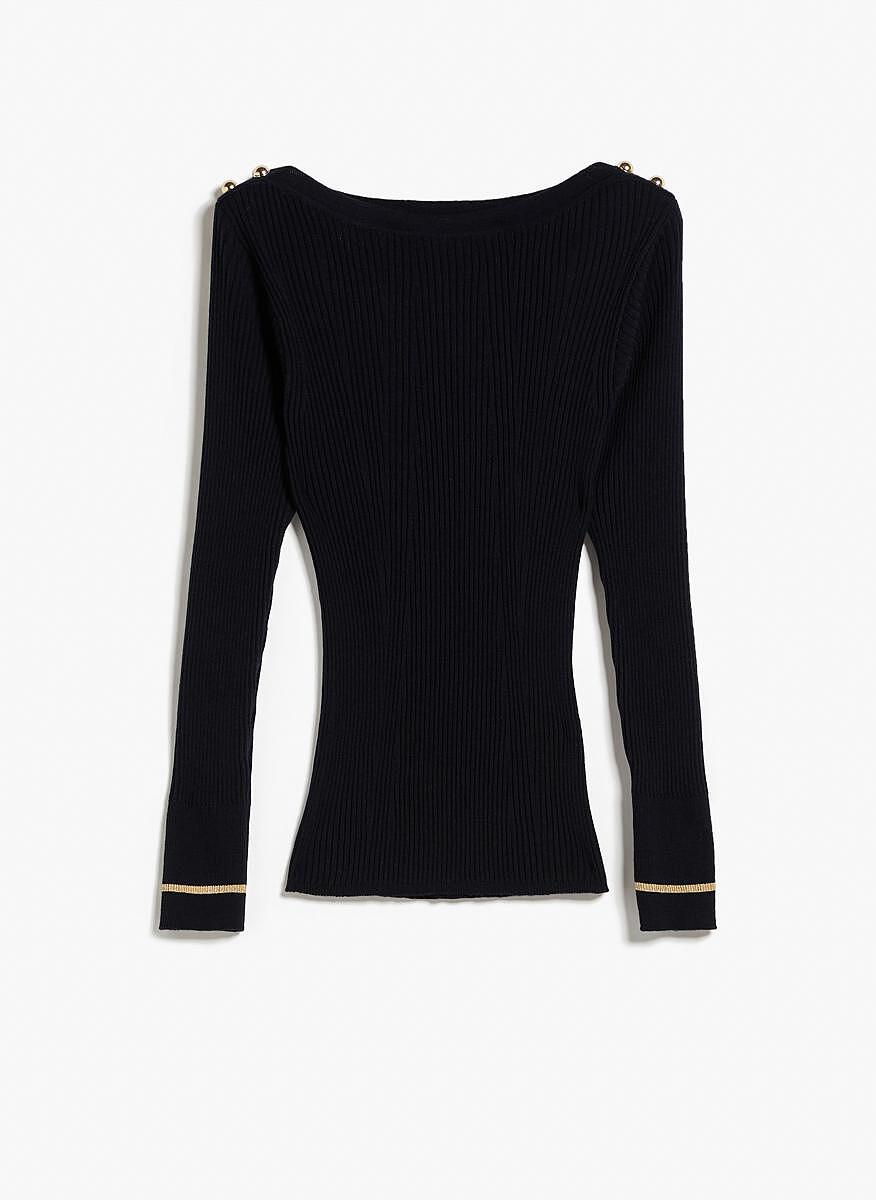 Пуловер апликиран с копчета Max Mara Studio Banfy