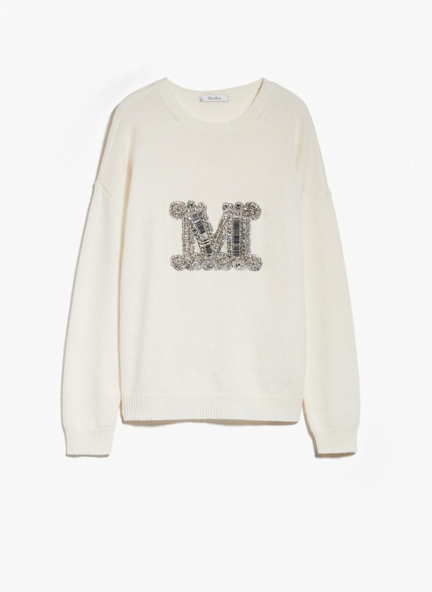 Пуловер апликиран с декоративни кристали Max Mara Palato