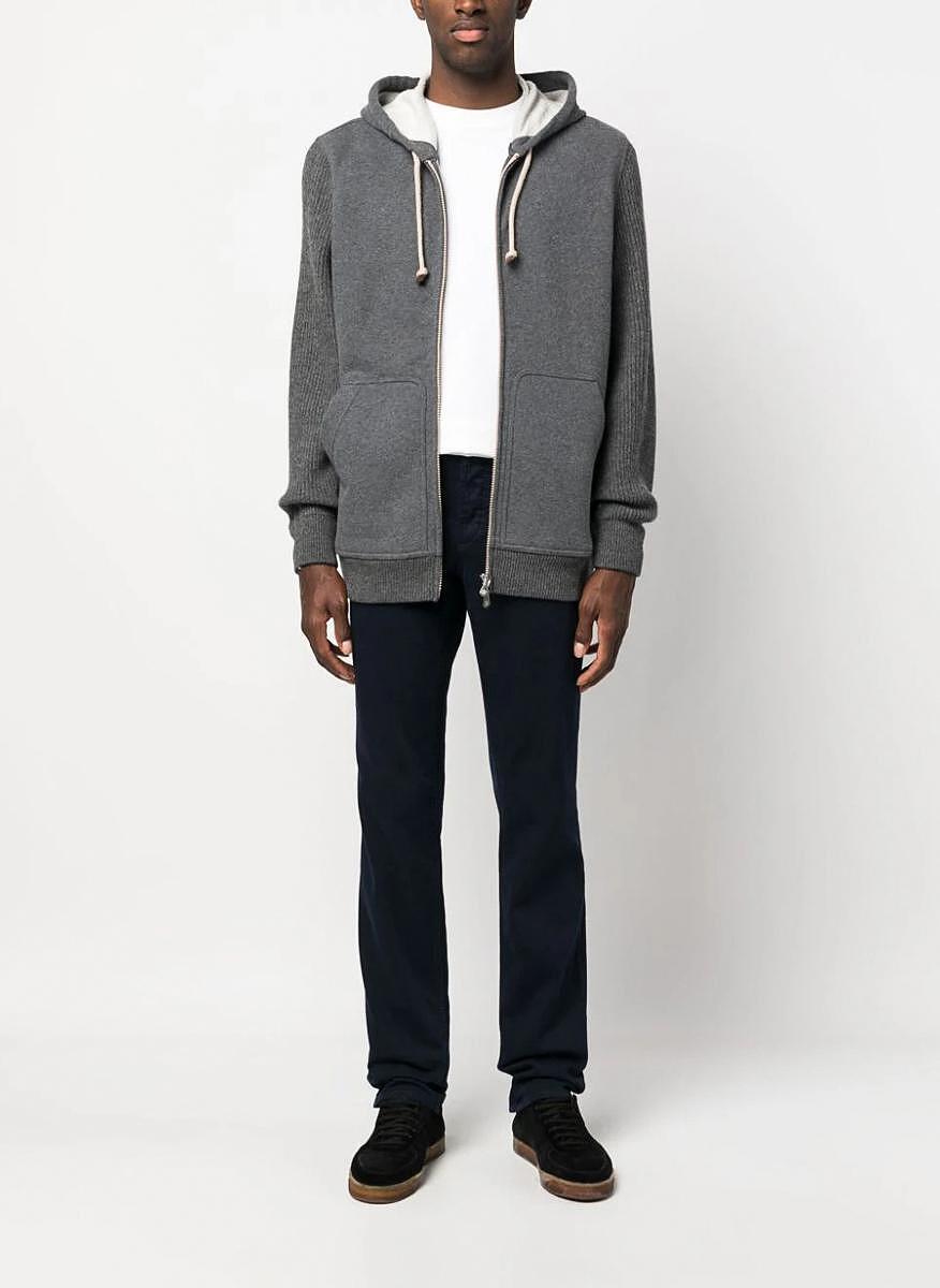 Суитшърт с рипс Brunello Cucinelli