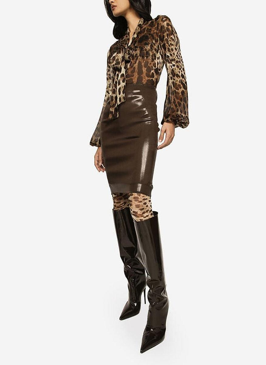 Риза от шифон 'Leopard' Dolce&Gabbana
