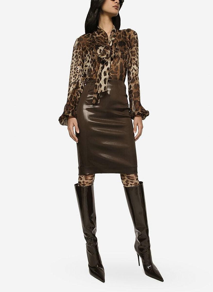 Риза от шифон 'Leopard' Dolce&Gabbana