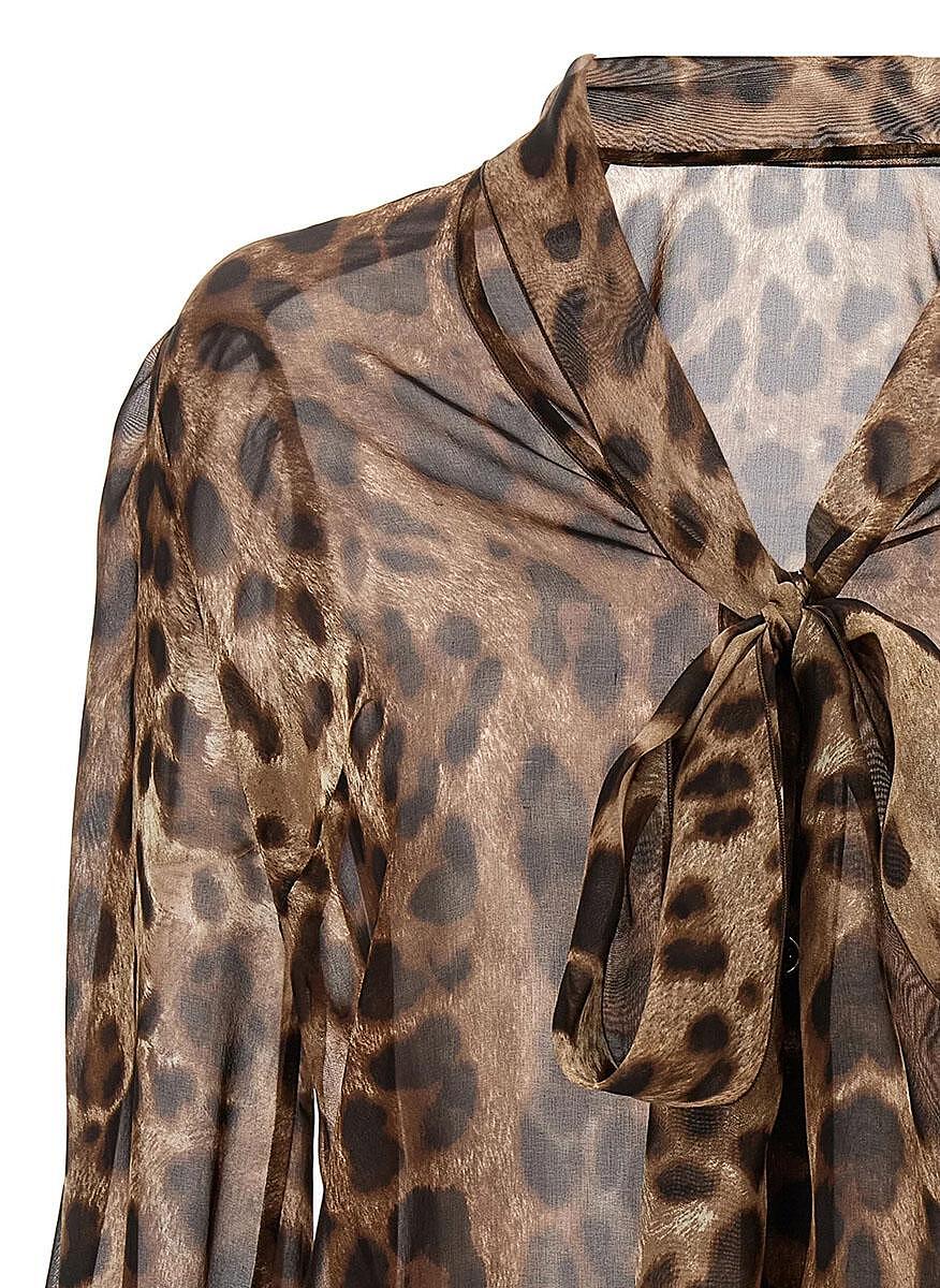 Риза от шифон 'Leopard' Dolce&Gabbana